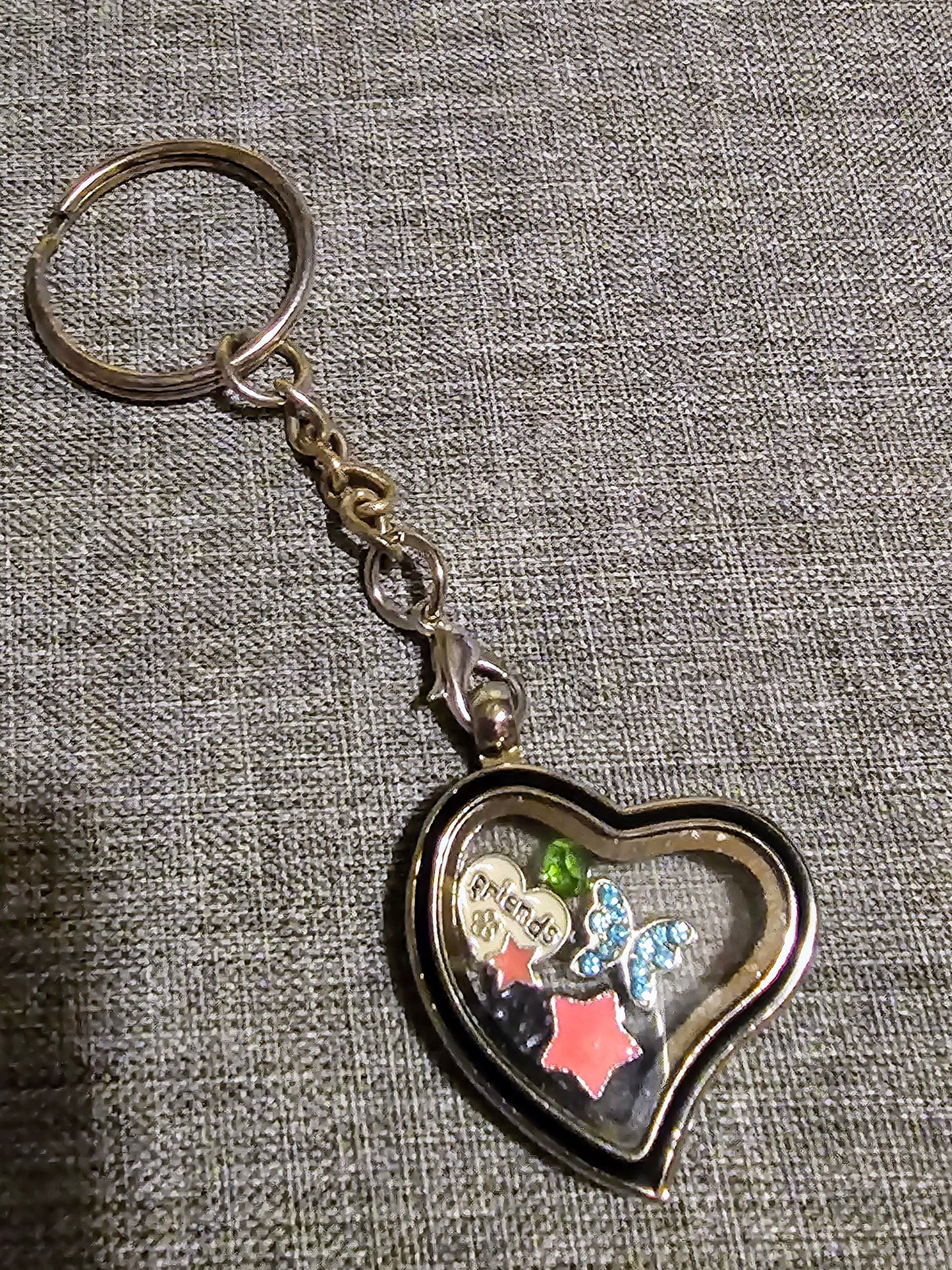 Friendship heart memory keyring