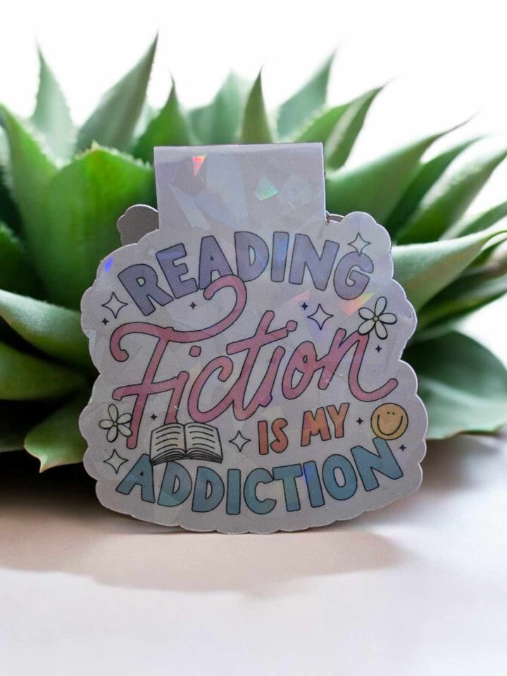 Reading Fiction Is My Addiction Magnetic Bookmark