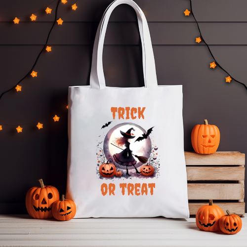 Moon Witch Trick or Treat Tote Bag