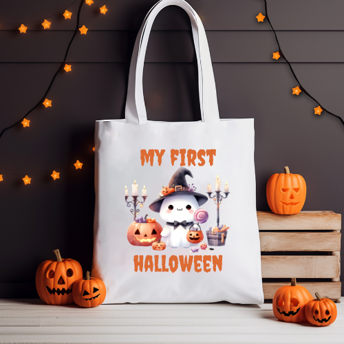 Ghost Witch First Halloween Tote Bag