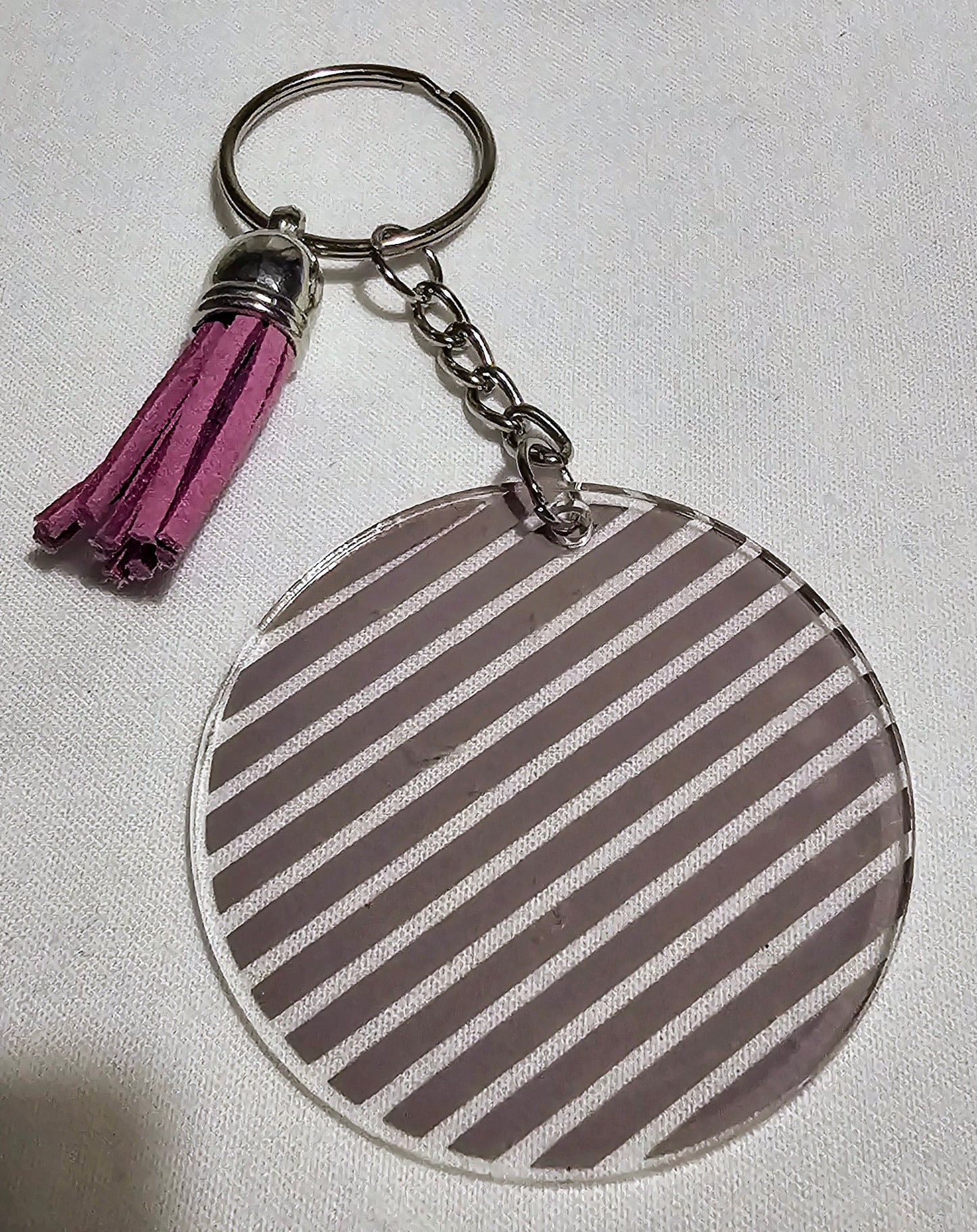 Circle stripped keyring