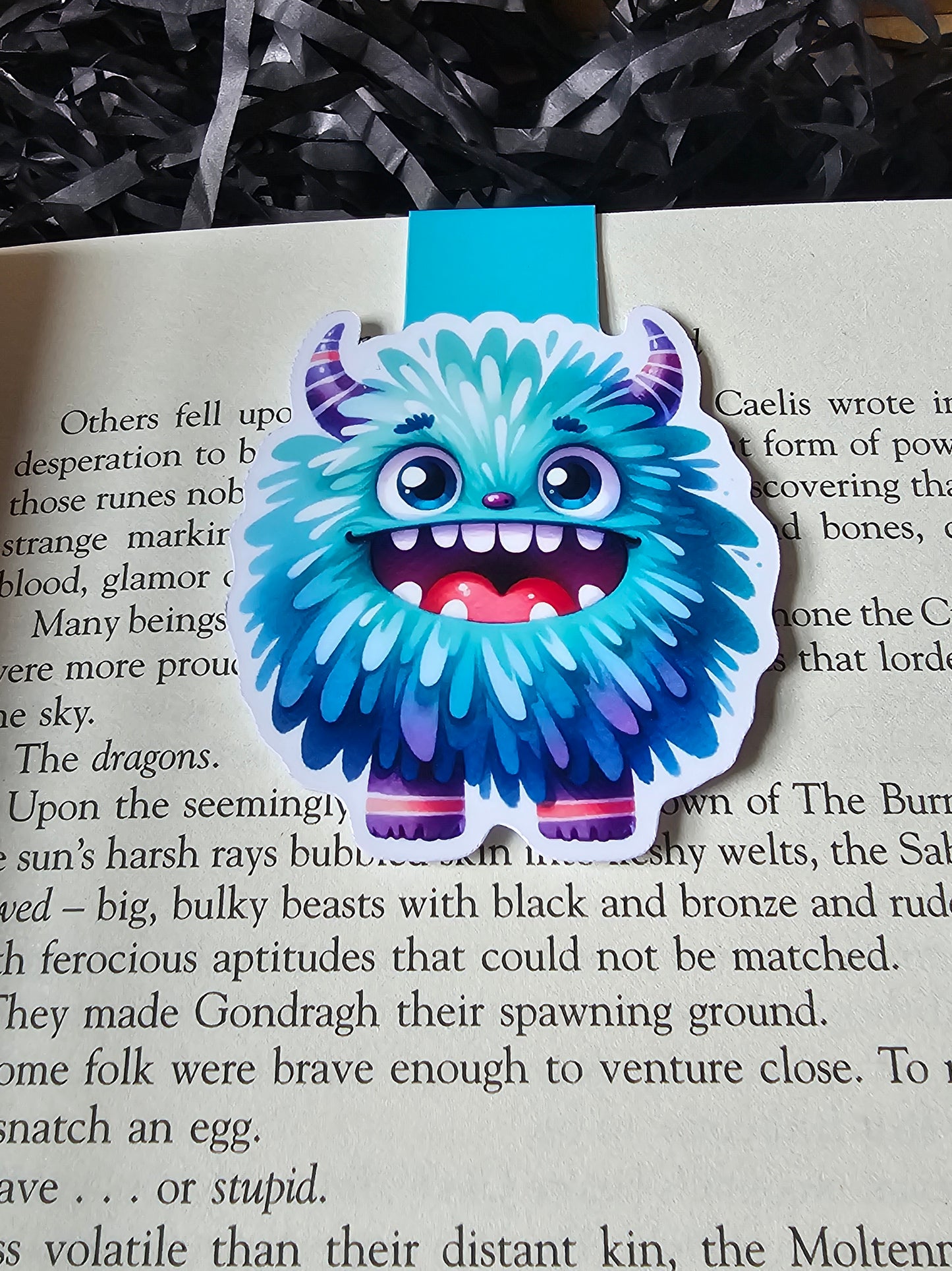 PomPom Monster Magnetic Bookmark | Cute Book Mark | Fun Page Marker | Kids Reading Gift | Book Lover Gift | Magnetic Page Holder